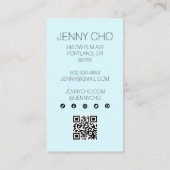 Minimalistische Rainbow-Malerei QR-Code Soziale Ic Visitenkarte (Rückseite)