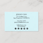 Minimalistische Rainbow-Malerei Texturierte Akryle Visitenkarte (Rückseite)