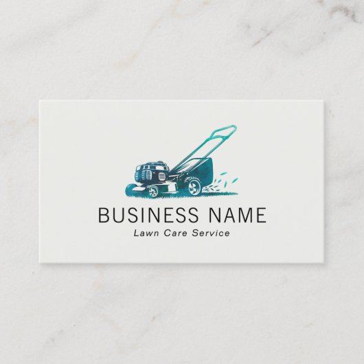Minimalistische Rasenpflege und Landschaftsschutz Visitenkarte (Vorderseite)