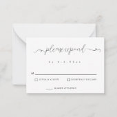 MINIMALISTISCHE Reaktion auf Hochzeitsradarkarte Mitteilungskarte (Vorderseite)