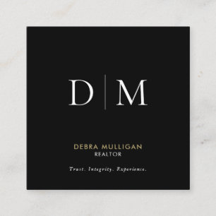 Minimalistische Realtor Square Business Card Quadratische Visitenkarte