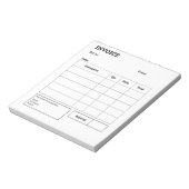 Minimalistische Rechnung Notizblock (Rotiert)