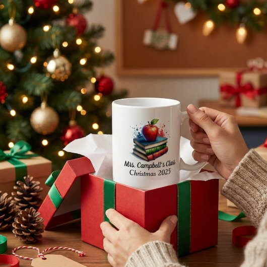 Minimalistische Red Educator/Lehrerbücher personal Kaffeetasse