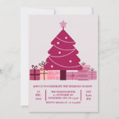 Minimalistische Red Mertive Feier Einladung (Vorderseite)