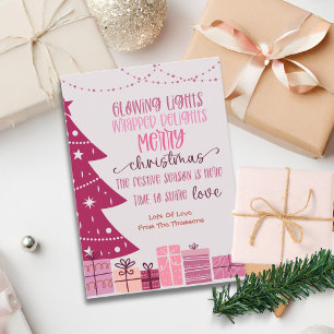 Minimalistische Red Mertive Festivals Cards Feiertagskarte