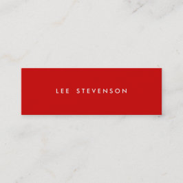 Minimalistische Red Mini Business Card Mini Visitenkarte