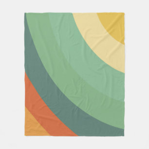 Minimalistische Regenbogenstreifen handgefertigt Fleecedecke