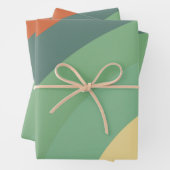 Minimalistische Regenbogenstreifen handgefertigt Geschenkpapier Set (Beispiel)