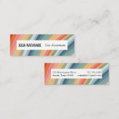 Minimalistische Regenbogenstreifen handgefertigt Mini Visitenkarte (Vorne/Hinten)