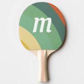 Minimalistische Regenbogenstreifen handgefertigt Tischtennis Schläger (Rückseite)