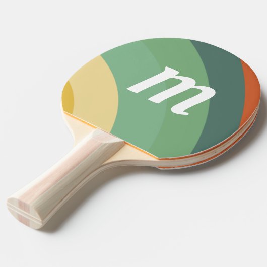 Minimalistische Regenbogenstreifen handgefertigt Tischtennis Schläger (Vorderseite)