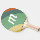 Minimalistische Regenbogenstreifen handgefertigt Tischtennis Schläger (Seitenansicht)