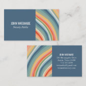 Minimalistische Regenbogenstreifen handgefertigt Visitenkarte (Vorne/Hinten)