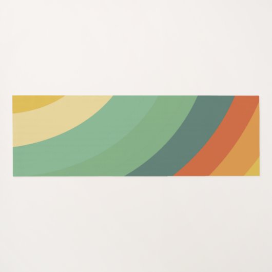 Minimalistische Regenbogenstreifen handgefertigt Yogamatte (Rückseite (Horizontal))