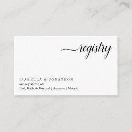 Minimalistische Registrierungseinweisung / Einladu Begleitkarte