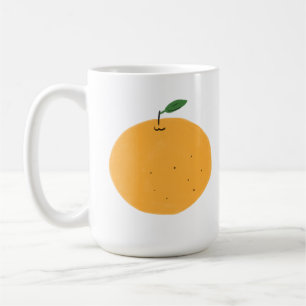 Minimalistische reife orange Obstküchendekoration Kaffeetasse