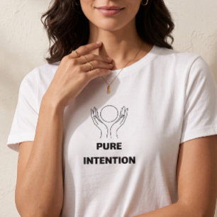 Minimalistische reine Absichtslinienkunst Hände T-Shirt