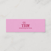 Minimalistische Reinigungsservice in Rosa Mini Visitenkarte (Vorderseite)