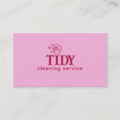 Minimalistische Reinigungsservice in Rosa Visitenkarte (Vorderseite)