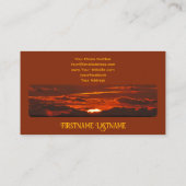Minimalistische Reise Agent Sky Beach Sonnenunterg Visitenkarte (Rückseite)
