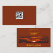 Minimalistische Reise Agent Sky Beach Sonnenunterg Visitenkarte (Vorne/Hinten)