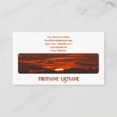 Minimalistische Reise Agent Sky Beach Sonnenunterg Visitenkarte (Rückseite)