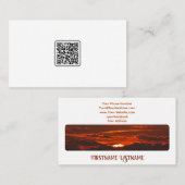 Minimalistische Reise Agent Sky Beach Sonnenunterg Visitenkarte (Vorne/Hinten)