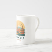 Minimalistische Reise Tokio Japan | Modern Porzellantasse (Vorderseite Rechts)