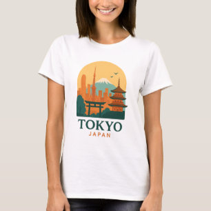 Minimalistische Reise Tokio Japan Modern T-Shirt