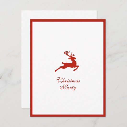 Minimalistische Rentier Weihnachtsfeier Party Einl Ankündigung (Vorne/Hinten)