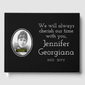 Minimalistische, respektable Beileid Gästebuch (Vorderseite)