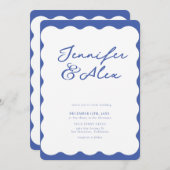 Minimalistische Retro Foto Collage Hochzeitseinlad Einladung (Vorne/Hinten)