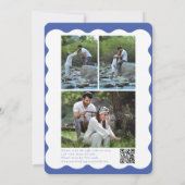 Minimalistische Retro Foto Collage Hochzeitseinlad Einladung (Rückseite)