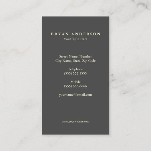 Minimalistische Retro-Gold-Mikrofon-Visitenkarte Visitenkarte (Rückseite)