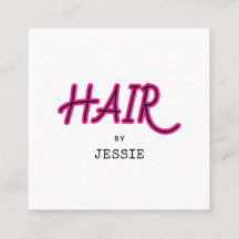 Minimalistische Retro Hair Stylist Square Business