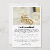 Minimalistische Retro-Hochzeit-Fotos Danke-Karte Dankeskarte (Rückseite)