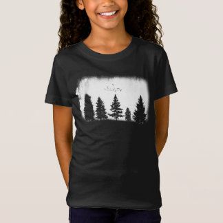 Minimalistische Retro Natur Wildbäume T-Shirt