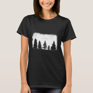 Minimalistische Retro Natur Wildbäume T-Shirt