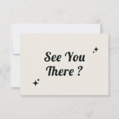 Minimalistische Retro-QR-Code-Hochzeit RSVP Karte (Rückseite)