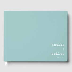 Minimalistische Retro-Schreibmaschine Aqua Benutze Gästebuch
