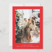 Minimalistische Retro-Schreibmaschine mit zwei ver Feiertagskarte (Vorderseite)