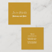 Minimalistische Retro-Senf-Yellow-Visitenkarte Quadratische Visitenkarte (Vorne/Hinten)