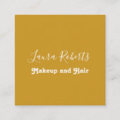 Minimalistische Retro-Senf-Yellow-Visitenkarte Quadratische Visitenkarte (Vorderseite)