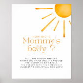 Minimalistische Retro-Sonne wie groß ist Mama's Ba Poster (Vorne)