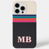 Minimalistische Retro-Streifen Case-Mate iPhone Hülle (Rückseite)