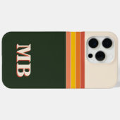 Minimalistische Retro-Streifen Case-Mate iPhone Hülle (Rückseite (Horizontal))