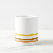 Minimalistische Retro-Streifen Monogramm-Tasse Kaffeetasse (Mittel)