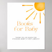 Minimalistische Retro-Sun-Bücher für Kinder Poster (Vorne)