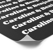 Minimalistische Retro-Text-Schwarz-weiße Doppelnam Poster (Ecke)