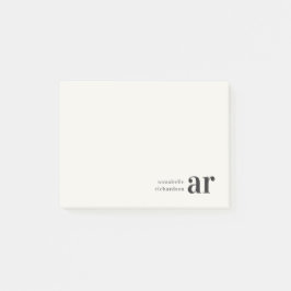 Minimalistische Retro-Typografie der Vintagen Mono Post-it Klebezettel